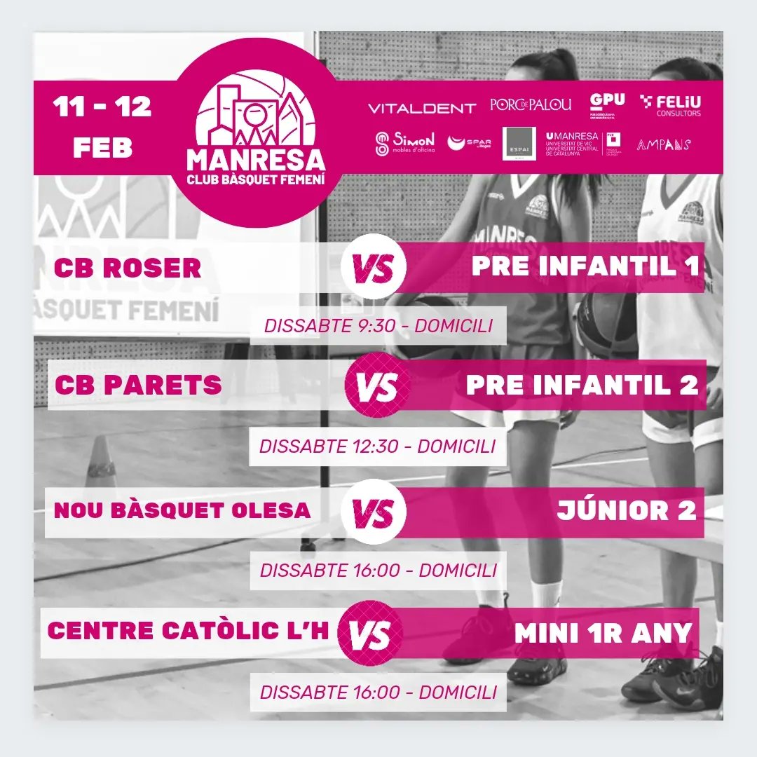 manresacbf's tweet photo. 🏀 Per fi és divendres!!! 
💥 Preparades per jugar💥

#JuguemJuntes https://t.co/DubIK6QiRJ