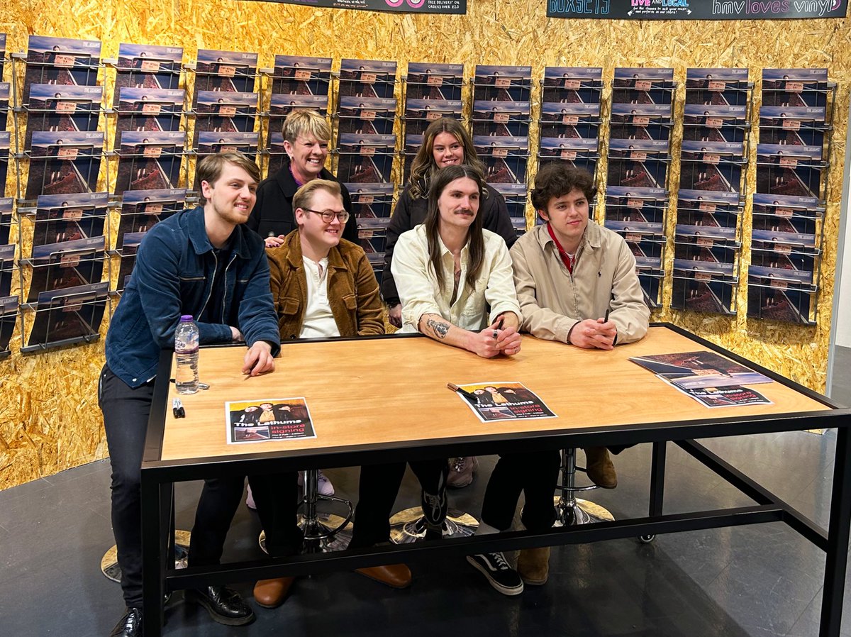 hmvWigan's tweet photo. We’re still ecstatic from yesterday afternoon’s intimate in-store signing with @TheLathums.

I mean look, IT WAS SO WHOLESOME! 👏🏻🥹

#hmvWigan #TheLathums #FromNothingToALittleBitMore https://t.co/oNcsZuMk8x