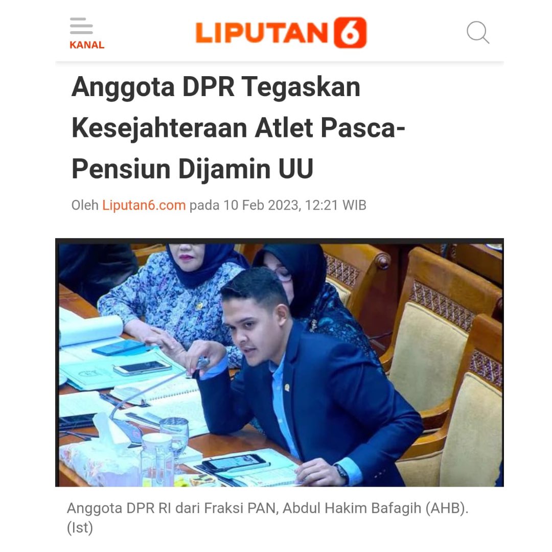 abdulhakimbfg's tweet photo. Sekarang Undang-Undang Nomor 11 Tahun 2022 sudah ada, jadi payung hukumnya sudah jelas. Jangan sampai ada berita lagi atau konten viral di media sosial yang heboh soal mantan atlet berprestasi yang hidupnya sengsara. https://t.co/iEnmmXLOsn
