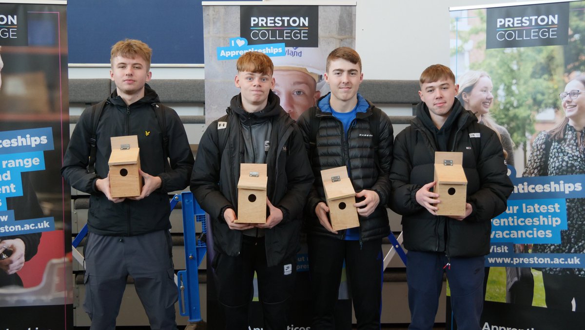 PrestonCollege's tweet photo. 💙 As part of our ongoing celebrations for National Apprenticeship Week, we hosted an apprenticeship activity carousel over the lunchtime break for all learners (and staff) to participate in and to explore the kind of work apprentices would do in each industry sector. #NAW2023 https://t.co/X28uzNjiol