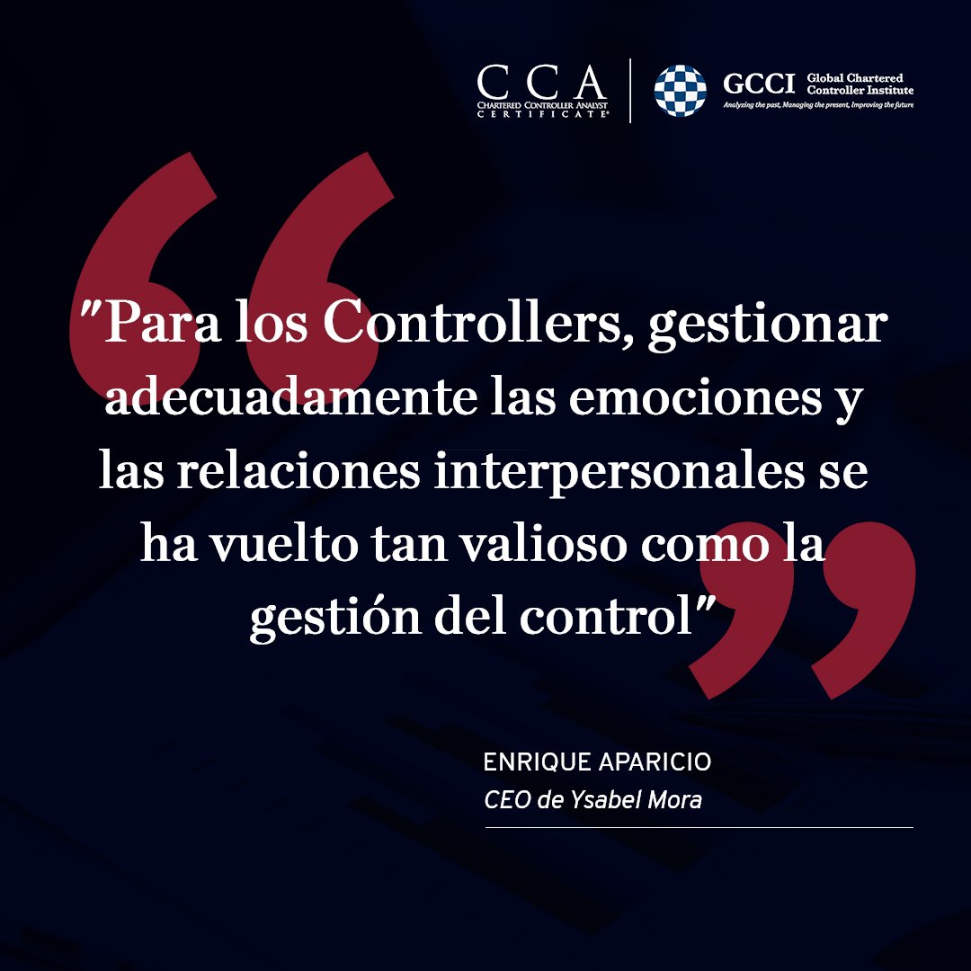 GlobController's tweet photo. El #controller es experto en el análisis de datos entre otros conocimientos. Pero también debe gestionar las emociones, tal como destaca un experto como Enrique Aparicio, CEO de Ysabel Mora.

¿Estás de acuerdo con esta reflexión?

#globalcci #CCAcertificate #controldegestión https://t.co/kRRn6yY8Mu