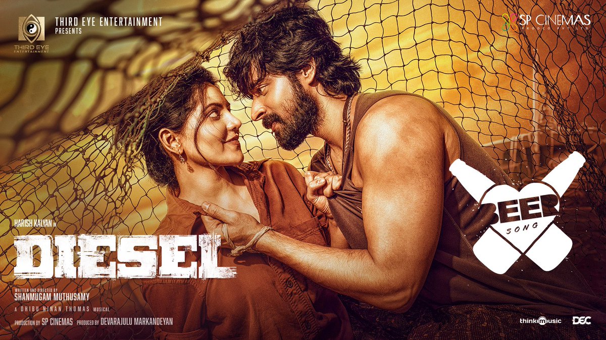dhibuofficial's tweet photo. Here is the first track #BeerSong from #Diesel penned by #Rokesh &amp; beautifully sung by #GanaGuna.

Staring dear @iamharishkalyan &amp; @AthulyaOfficial 

Thanks to @shan_dir @devarajulu29  @dir_aswin  team Diesel , all musicians and technicians involved 🫂♥️

https://t.co/AjlMiSrm3c https://t.co/XKolJRh7De
