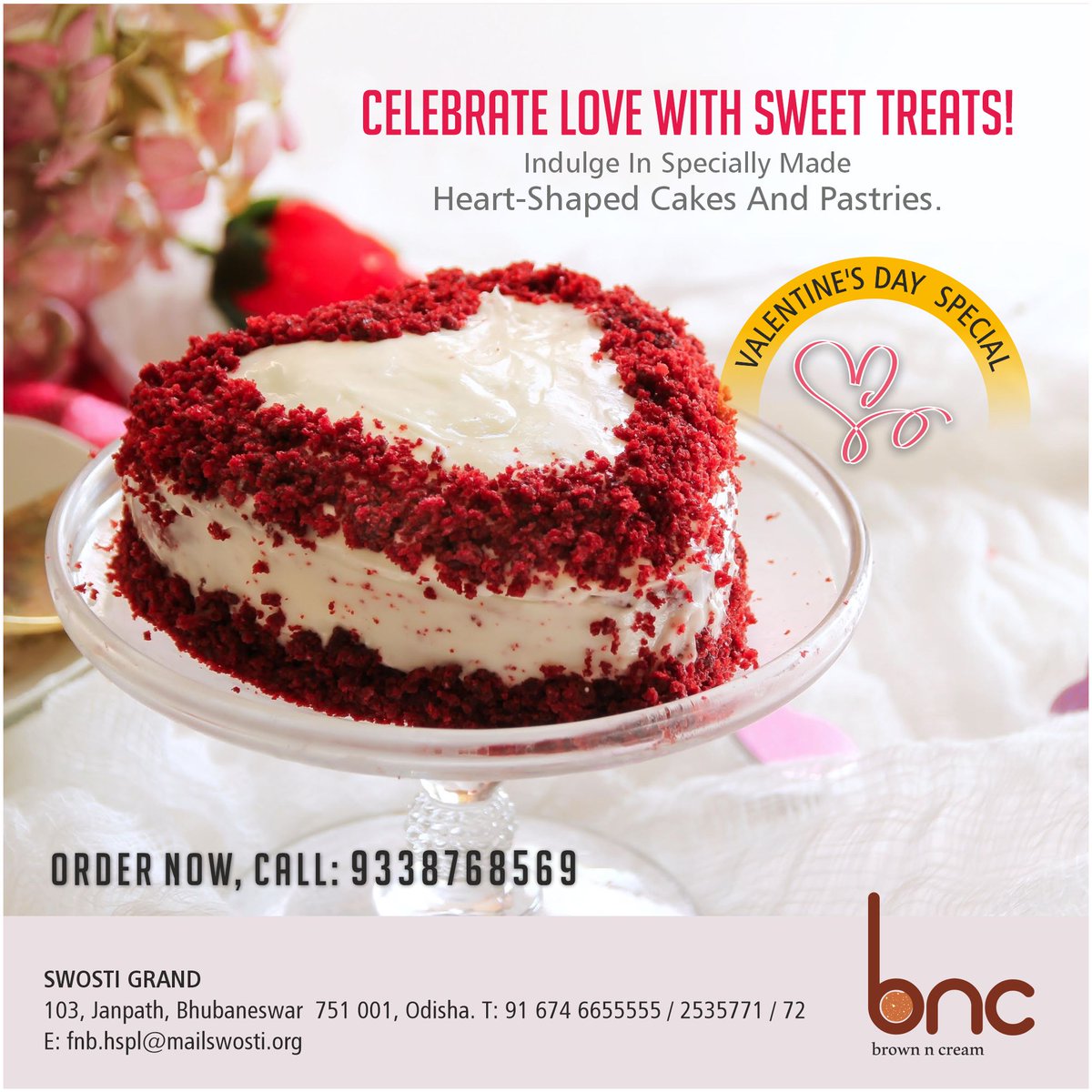 swostihotels's tweet photo. Celebrate Love with Sweet Treats! Indulge in specially made heart-shaped cakes and pastries. 
Call us at, 📞93387 68569 for an order.
📍BnC, Swosti Grand, Bhubaneswar.

#ordernow #yummy #heartcakes #cake #pastry #valentinescake #BrownNCream #Cakeshop #SwostiGrand #Bhubaneswar https://t.co/zrreGe3nvl