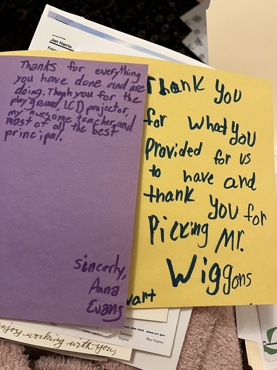 Going through old papers and found these notes from my precious students.  They love <a href="/EESPrincipal/">David Wiggins</a> David Wiggins.  <a href="/kkallhoff/">Kyle Kallhoff</a>
