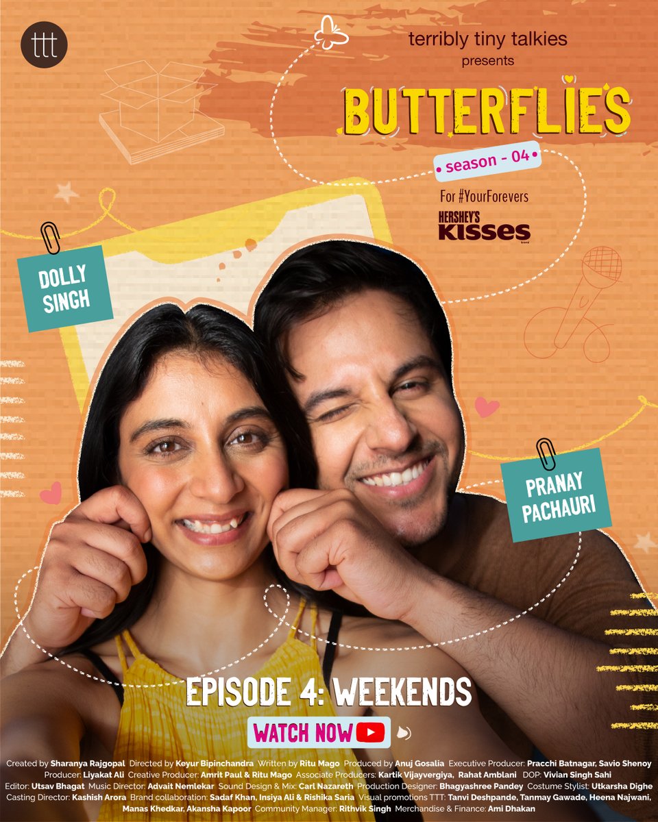 terriblytiny's tweet photo. Have you watched #Weekends yet?
The little things we do for others build up into beautiful moments. #SayItWithAKiss and let your actions show your affection. TTT and HERSHEY’S KISSES (@hersheysindia) present Butterflies Season 4. https://t.co/AQVvmR3MBb