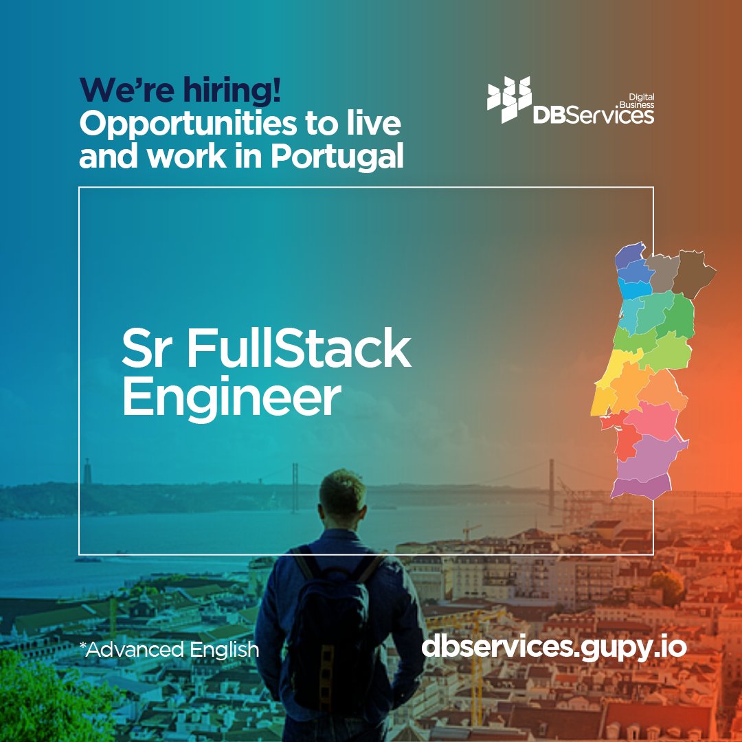 DBServicesPT's tweet photo. What about living and working in Portugal? 🇧🇷🇵🇹

We're hiring. DBSPT support the migration process with everything you need. 

👉 Sr. FullStack Engineer
https://t.co/rLe5rWRrPC

Advanced English🇺🇸

#hiring #SrFullStack #brasil #portugal #dbservices #dbservicesportugal https://t.co/ghetCQNEQS