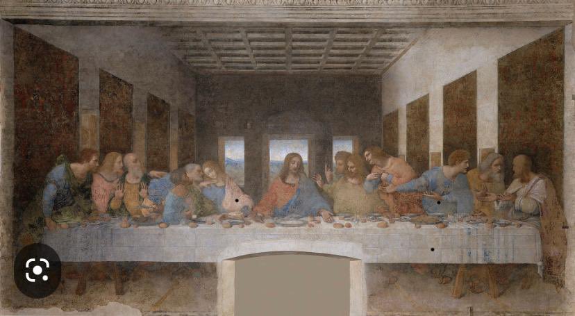 epiasabadell's tweet photo. ENS ENDINSEM DINS D'UN QUADRE? 
Avui els i les alumnes de primer de batxillerat artístic hem escenificat un quadre d'un gran geni de la pintura renaixentista: el quadre de Leonardo da Vinci "El Sant sopar". https://t.co/jFqINcL0OQ #BATXILLERATPIASABADELL https://t.co/u9bFK9G1PD