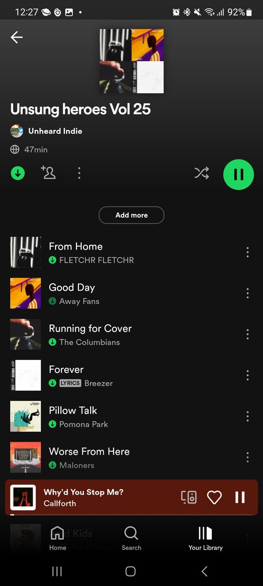 UnheardIndie's tweet image. Under the radar heroes Vol 25
15 bands with &amp;lt;500 monthly listeners ready to be your new favs! 💥
@AwayfansB @FLETCHRFLETCHR
@TColumbians @breezerfever
@Pomona_Park @MalonersBand
@CallforthO @CaveliaMusic
@JumpersCollars @vagabondsbanduk
@sadcapitalband

open.spotify.com/playlist/3cNI7…