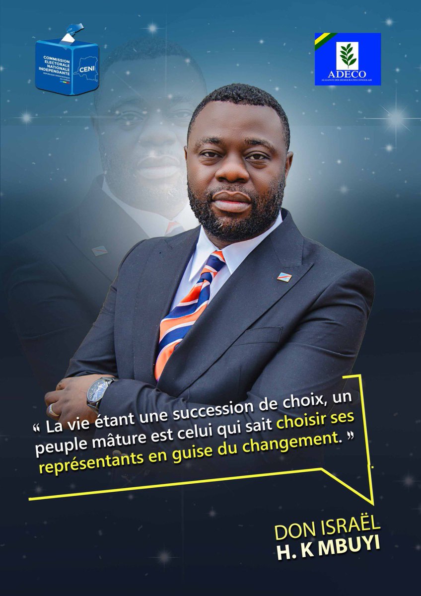 Chers jeunes,
Participons massivement à l’enrôlement.
Soyons auteurs,acteurs du changement que nous voulons pour ce beau et grand pays. Un millionnaire chaque semaine c’est possible. <a href="/leParrainRDC/">𝐥𝐞 𝐏𝐚𝐫𝐫𝐚𝐢𝐧</a> <a href="/kakese_leon/">Leon KAKESE</a> <a href="/central_sage/">ᏟᎬᏁᎢᏒᎪᏞ👑🇨🇩</a> <a href="/AndyBemba/">ANDY BEMBA</a> <a href="/Biche_KABENGELE/">KABENGELE Bibiche</a>