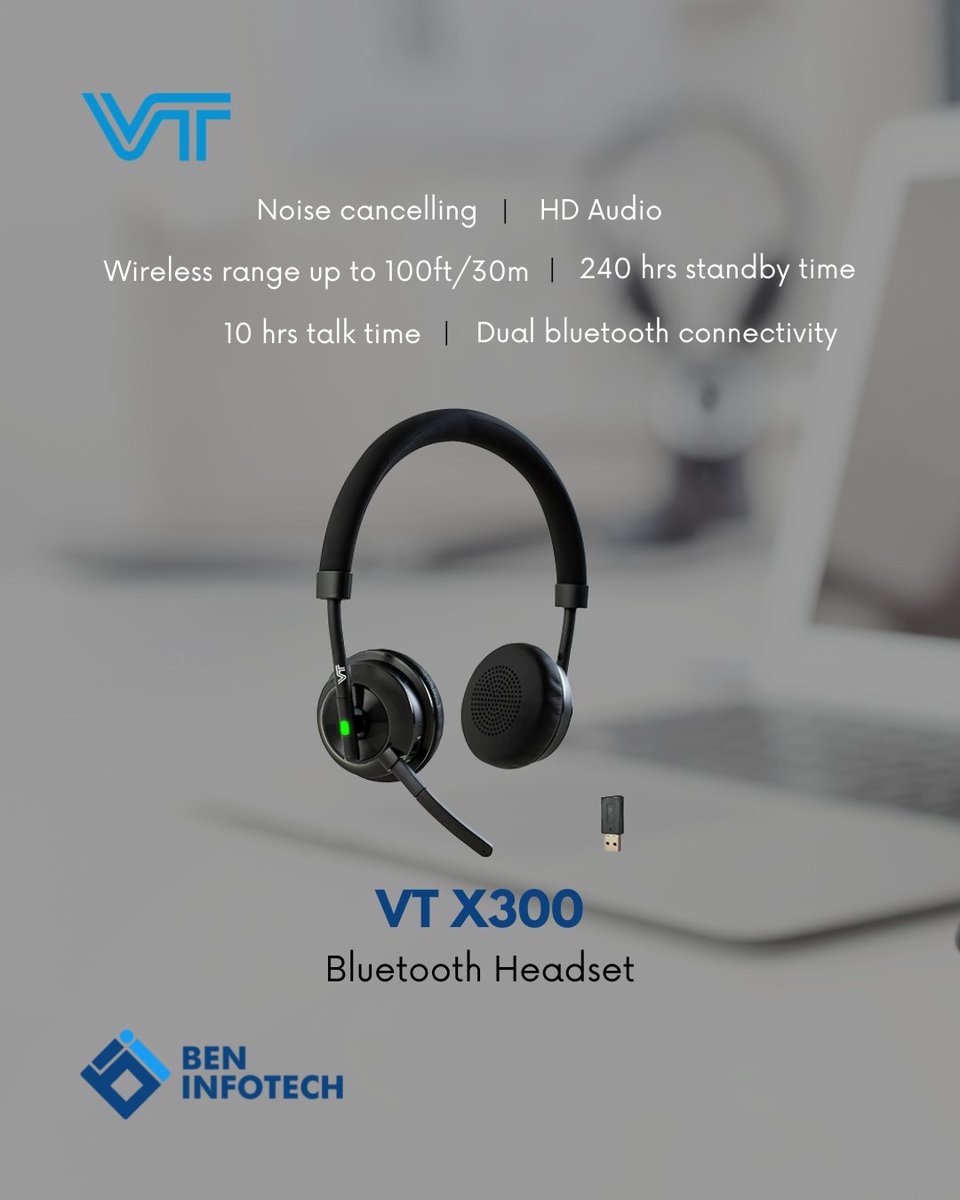 Experience comfort and flexibility with medical-grade liquid silicone headband and a discreet boom arm that folds neatly away into the headband.

#vt #headsets #bluetoothheadphones #audiosolutions #work