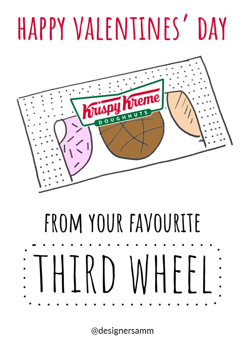 designersamm's tweet photo. @OneMinuteBriefs Create #ValentinesDay cards/posters featuring lovingly-made 
@KrispyKremeUK doughnuts to show some love for your work spouses &amp; workmates!! #JoyUnboxed https://t.co/5pgEVfBGfq