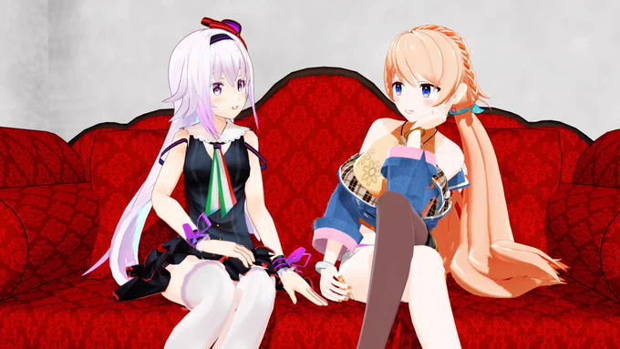 座り方からもそれぞれの個性が表れるギャルとお嬢様#ななみりうむ#ピノの自由帳 