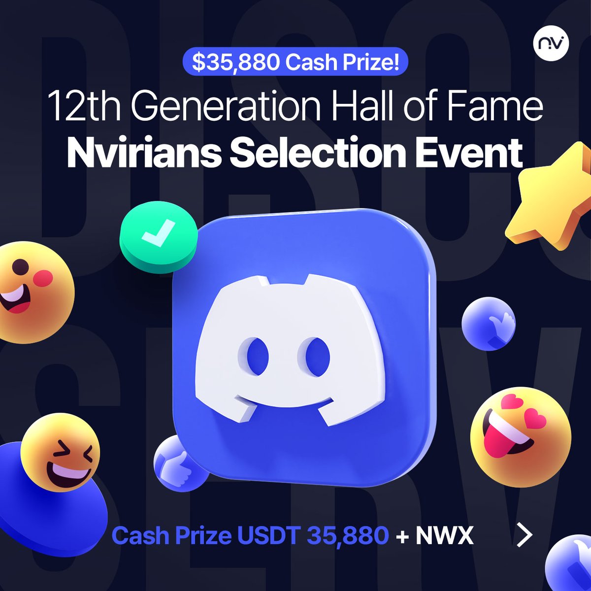NvirWorld's tweet photo. 🤍The #NvirWorld 12th Generation Hall of Fame Nvirians Selection Event🤍

🎖️Join the 12th #Nvirians event to get not only the cash prize,
but also #NWX #NFT with a chance to win $100,000!

🤓Go to look at the details
https://t.co/shSjlQkqwu

#NVIR #12thNvirians #ETH #SOL https://t.co/XC2iq9ISKp