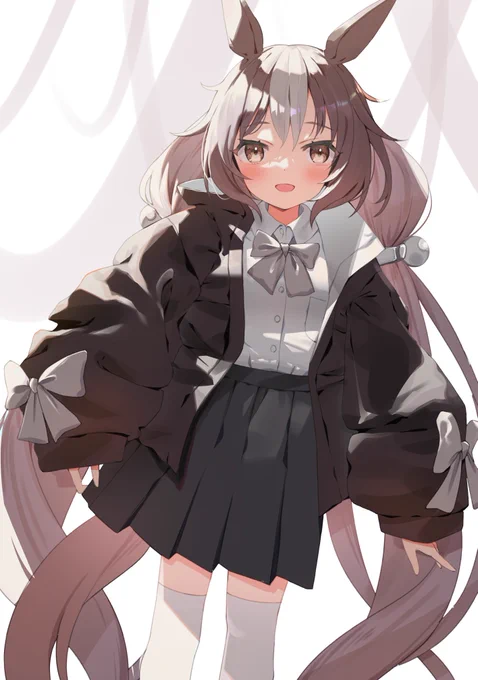 くそでかアウター着たヤマニンゼファーちゃんを描きたかったので描きました#ウマ娘 