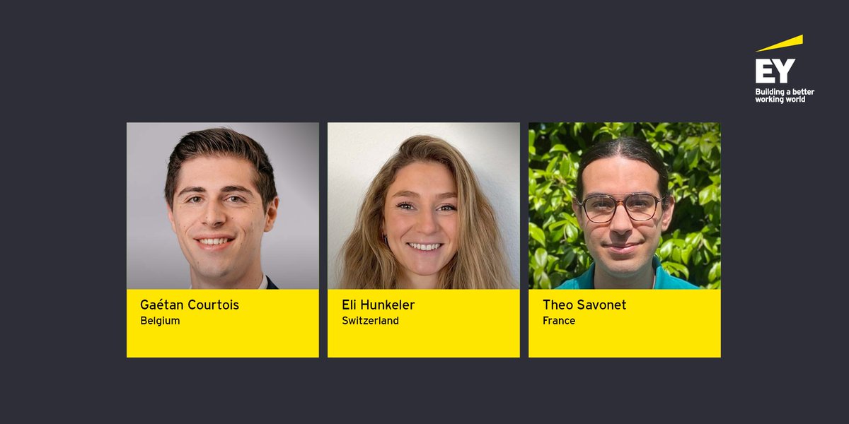 JP_Lieb's tweet photo. Hats off to Switzerland’s Eli Hunkeler, Belgium’s Gaetan Courtois, and France’s Theo Savonet for being among the top 10 finalists going on to compete in the final round of the EY YTPY global competition in London! Follow more: https://t.co/JMmtUFjAks https://t.co/loB6SNne05