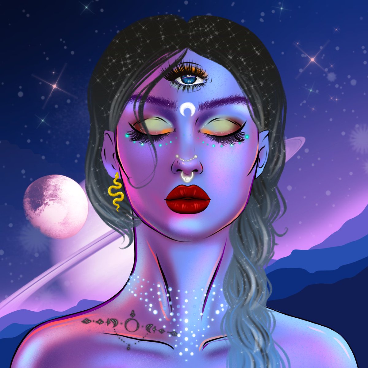 PowerOfWomenArt's tweet photo. Happy Friday from us &amp; our friends at @SisterOfSaturn, who are giving the POW family the chance to win 25 pre-sale spots for their upcoming mint! 🪐⚡️🪐⚡️🪐

POW holders - Head to the collabs channel in our Discord to claim yours! 🪐 https://t.co/PMwZs0sbZc