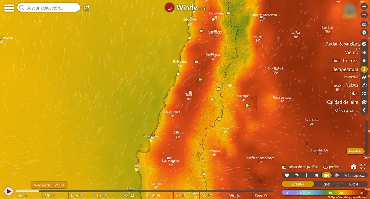 Ignacio Villaverde (@wildlandfirefig) on Twitter photo La ola de calor que ha afectado los dos últimos días al centro-sur del país se desinfla en las regiones de Araucanía, Biobio y Ñuble, pero se desplaza hacia el norte (norte de Maule, O'Higgins, Valparaíso, Metroplitana, etc.) La ola de calor que ha afectado los dos últimos días al centro-sur del país se desinfla en las regiones de Araucanía, Biobio y Ñuble, pero se desplaza hacia el norte (norte de Maule, O'Higgins, Valparaíso, Metroplitana, etc.)