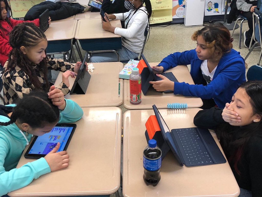 Thank you again Ashley, from @bootuppd, for coteaching with our teachers today to enhance computer science! 

Some of the students learned to use their creativity with coding with 10 unique blocks to make anything they want on Scratch/ ScratchJr. 

What can you code?