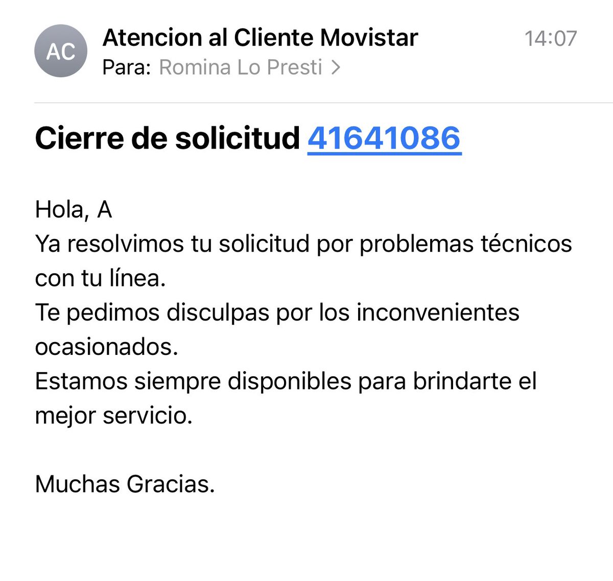 Nacha1981's tweet photo. Esto es una cargada resolvieron?? 1 mes sin servio .. si se resolvió por qué hoy pedí la BAJA del servicio. Patético el servicio de atención al cliente @MovistarArg @Louzandiego https://t.co/E5dTcbsCS1