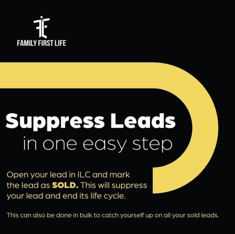 Suppress your leads in a single step in ILC!