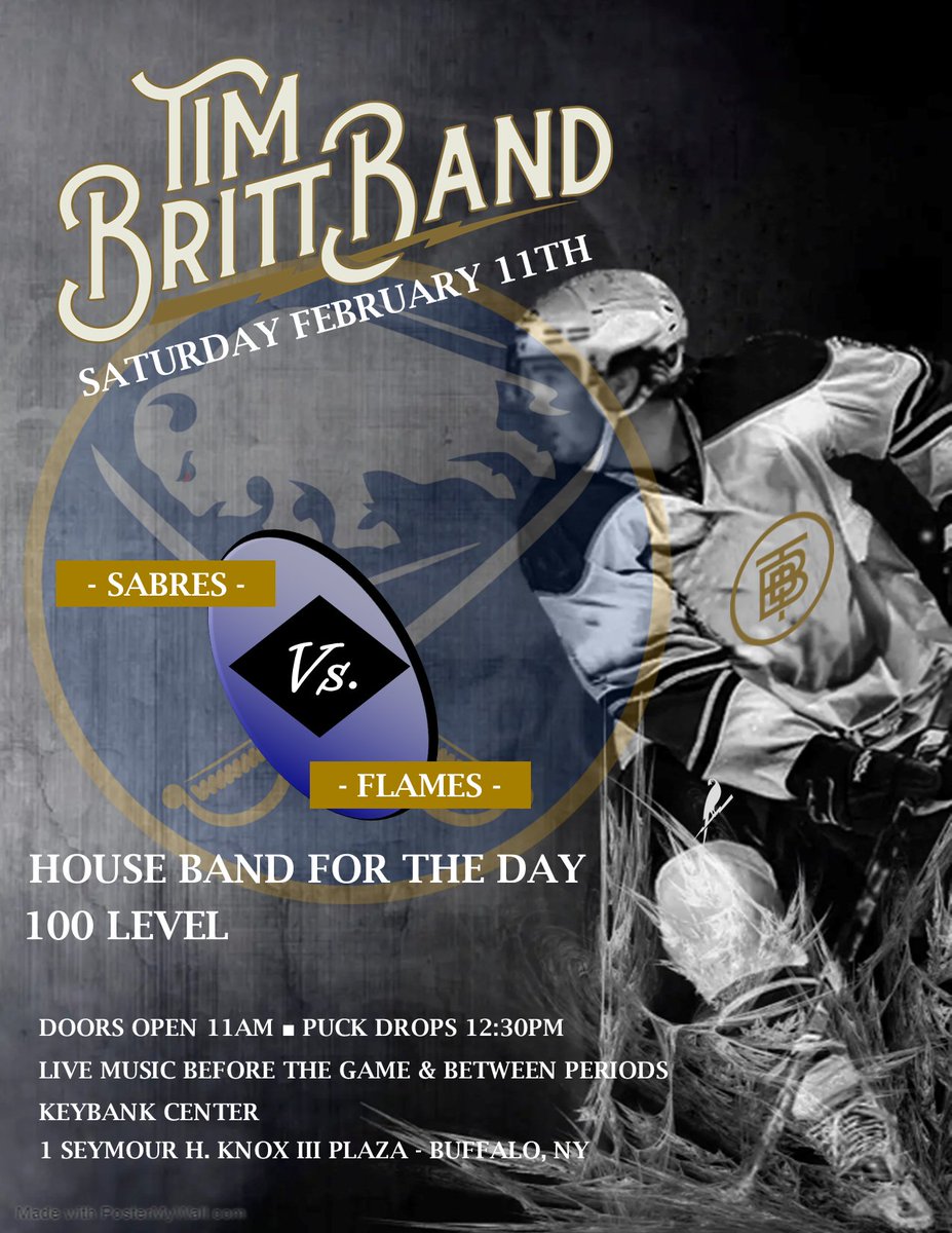 Stoked to be the <a href="/BuffaloSabres/">Buffalo Sabres</a> House Band tomorrow afternoon! #LetsGoBuffalo #musician #livemusic #buffalony #buffalomusic #supportlocalartists #tbb #acoustic #electric #keys #piano #drums #fullband #liveband #singersongwriter #gig #buffalodrummers #buffalomusicians #liveshow