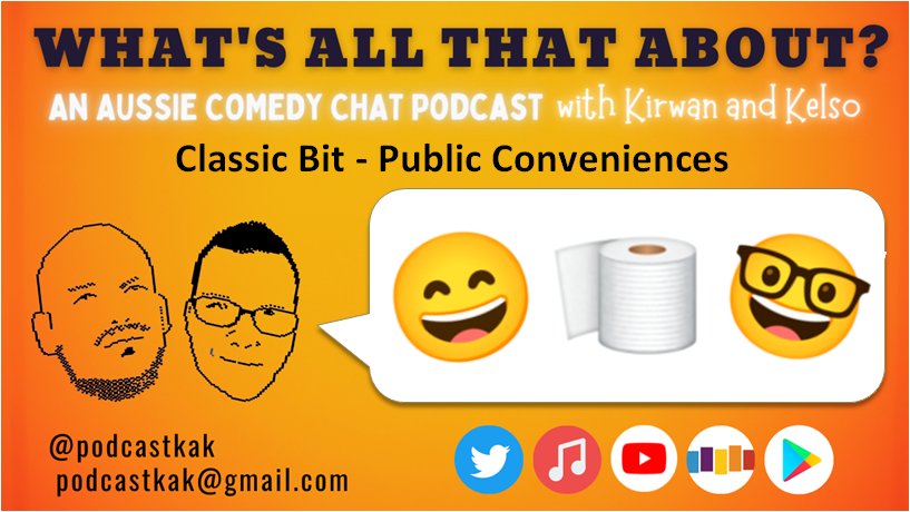 podcastkak's tweet photo. Latest ep! Classic Bit - Public Conveniences

Dear listener - check out this classic bit!

An #Australian "#amateur #comedy #chat" #podcast. 

Become a virtual intern today!

#YouTube:https://t.co/UHoktyo9AH #iTunes:https://t.co/ErzuJwJH1d https://t.co/wy8FweZUch