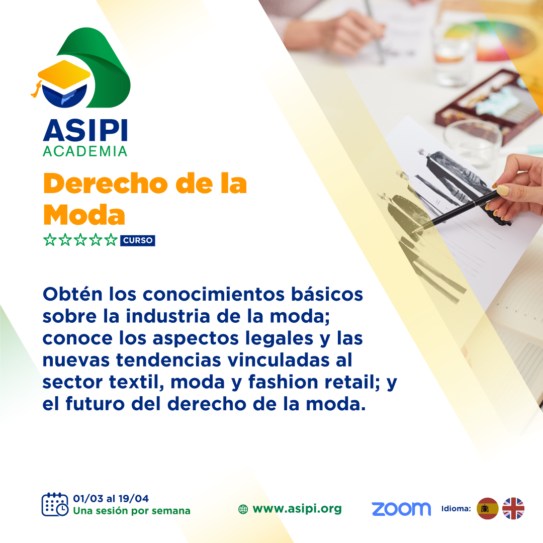 ASIPI_'s tweet photo. 🎓
Los esperamos en un nuevo curso de #asipiacademia "Derecho de la Moda"
📆 Comienza el 1/03, una vez por semana a través de Zoom.
Por más información y registros
👇
https://t.co/WWBg4VuYr6
#asipi #derechomoda #fashionlaw https://t.co/Lu3jSvxapS