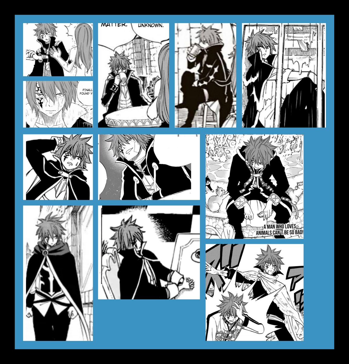 <a href="/Ajerzaaddict/">Yao 遙</a> I just want to add my collection of "Jellal finally can go out there and buy new stuff freely" 😹❤💙 Even if are just small details, he has a lot of new clothes. ☺💙❤