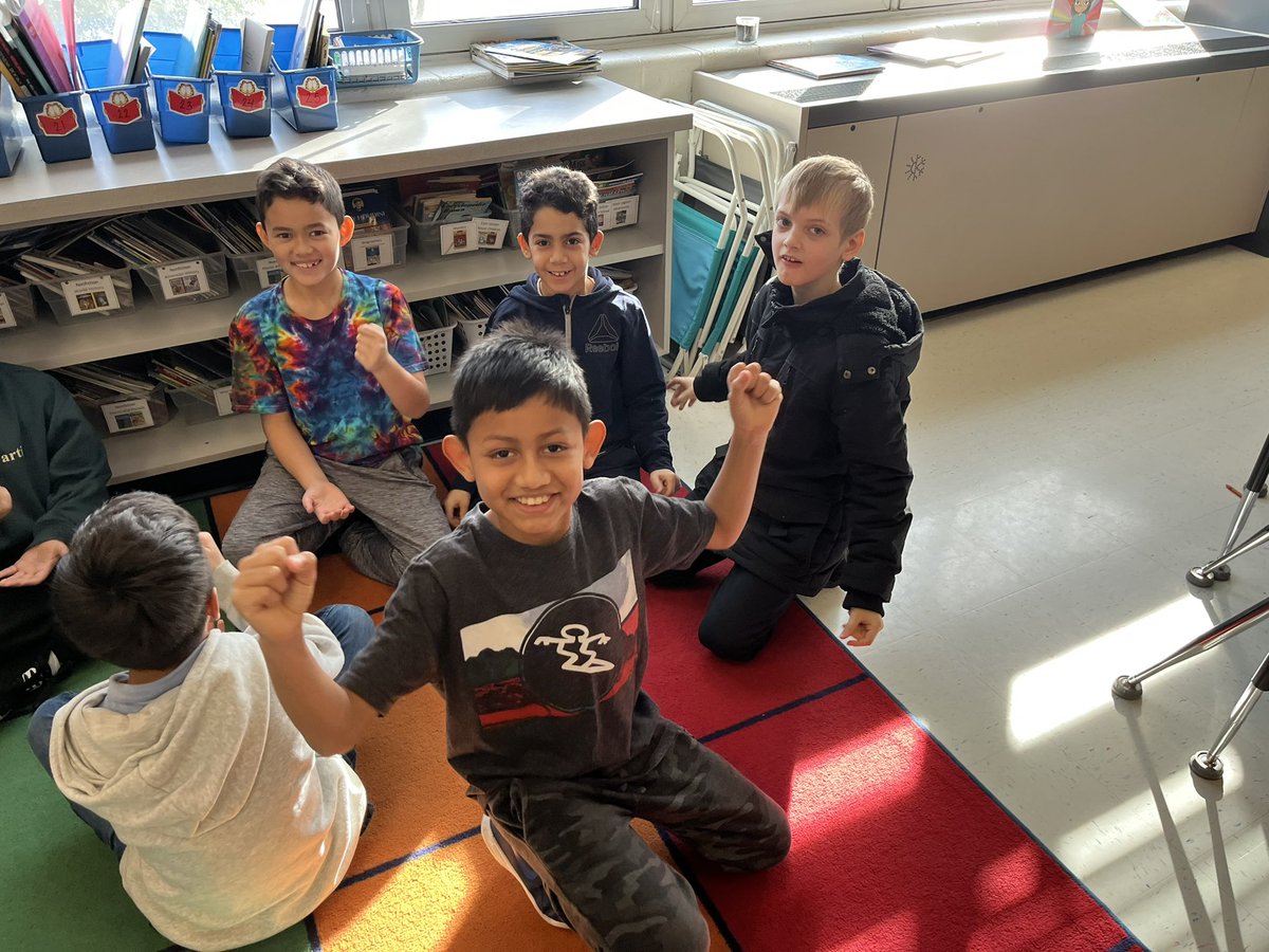 3rd graders at <a href="/HFBAllStars/">Hoffman Boston Elementary School</a> starting the day with a cooperative math game!