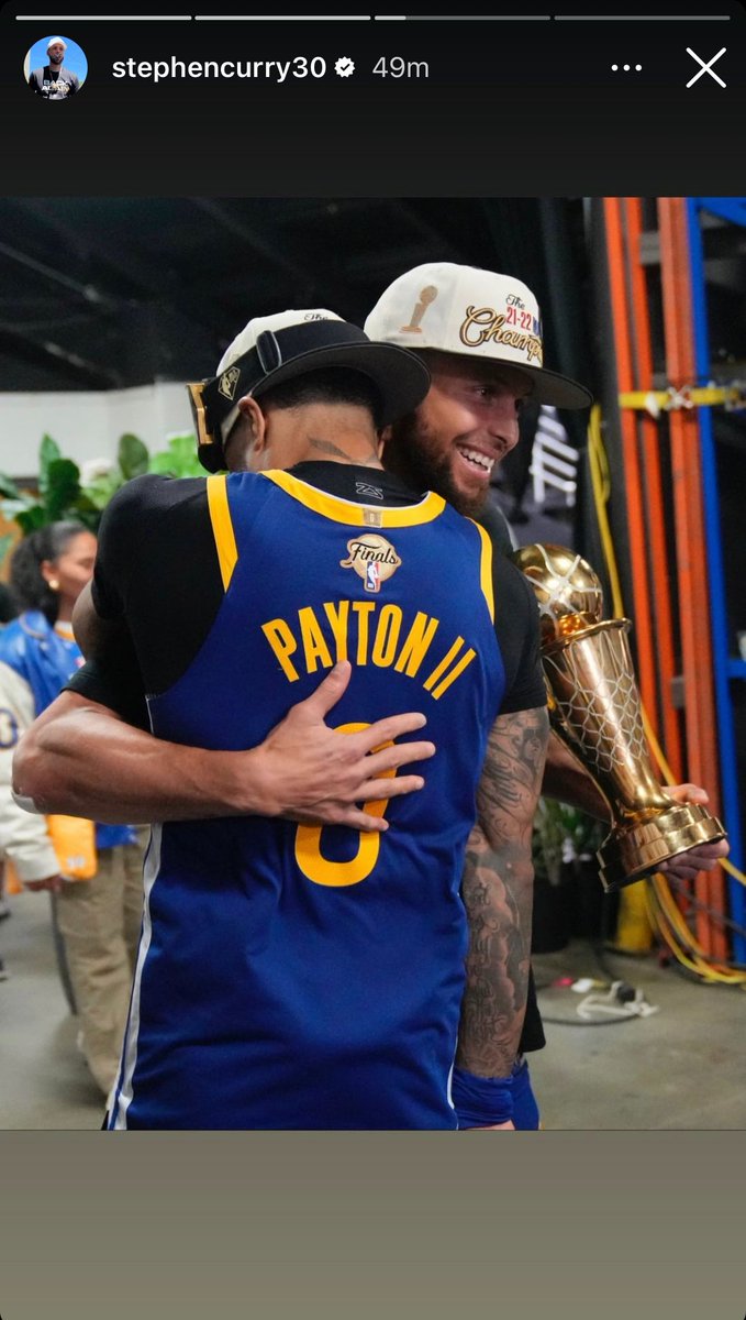 NBCSWarriors's tweet photo. Steph welcomes GP2 back to Dub Nation 💙

(via @StephenCurry30 / IG) https://t.co/LshOeBV1hW