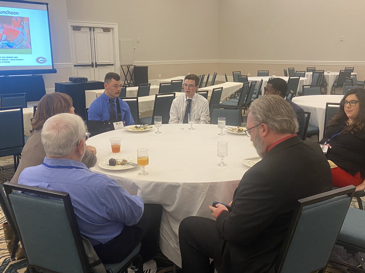 SEATA9's tweet photo. @NATA1950 PAC Luncheon is underway, looking forward to hearing from @UGAAthletics @RonCoursonATC !
If you missed the event this year. There is always next year!
Sponsor a student attendee as well, great to see so many here this morning!
#seataATdestin #natapac #seata #nata https://t.co/XPiwRHKSRs