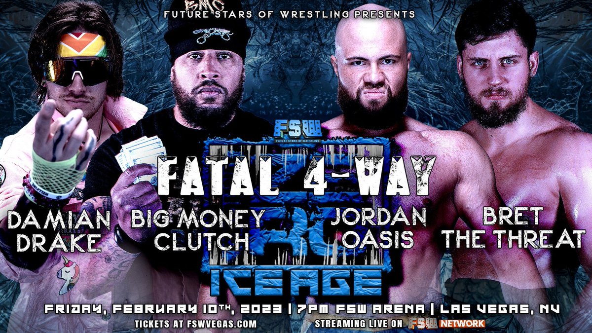 FSWVegas's tweet image. TONIGHT on the @fswnet!

𝙁𝙚𝙖𝙩𝙪𝙧𝙞𝙣𝙜: 
❄️Bey v BYP
❄️Sharpe v Battle Royal Winner
❄️TBD v Zaddies
❄️Fatal 4 Way
❄️#LightsCameraFaction Celebration 
❄️Vidal Wall of Fame Induction + more! 

▶️ fswnetwork.online

🎟️ fswvegas.com