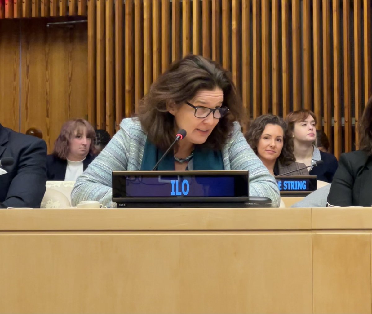 'The @ILO_NewYork is a proud partner of the @WomenScienceDay & this global movement. It is wonderful to see so many young people in this room and hopefully your voice will be heard in this conversation.' A small part of the Conversation 3 closing remarks, given by @BeateAndrees.