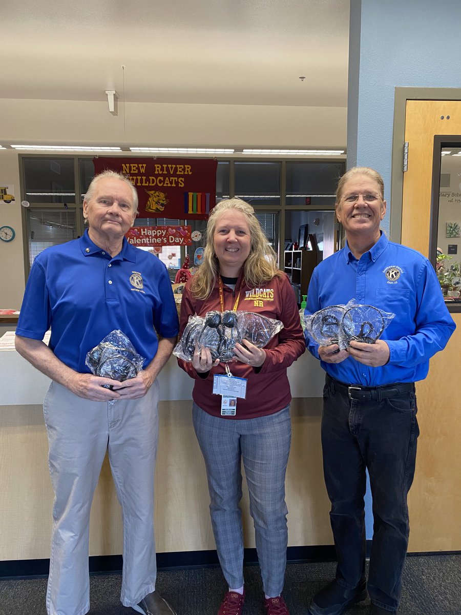 Thank you Anthem Kiwanis for donating 100 headphones for our upcoming AASA testing! ⁦<a href="/NewRiverWildcat/">New River Wildcats</a>⁩