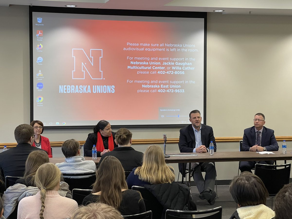 UNLFEC's tweet photo. Nebraska hiring officials sharing their expertise at @UNL_CEHS Professional Development Day. Thanks for being here @briankort @AHaynesWestside  @r_twig @LPSorg https://t.co/Y8qBgmSewk