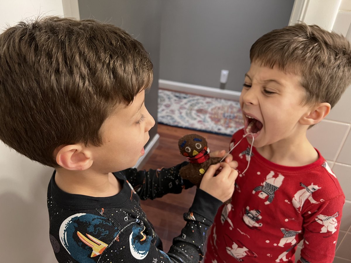 GingerFredbread's tweet photo. I ate pizza with Lance. Then I went swinging, on a bike ride, and pulled out his brother’s tooth! #RBkinder2021 https://t.co/a4hOH0yYF3