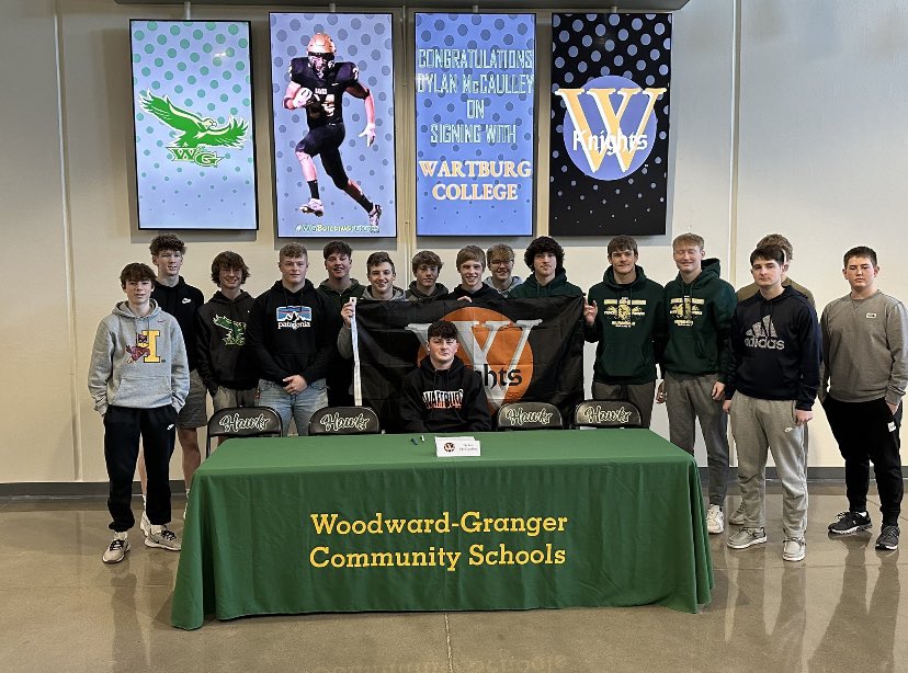Congrats <a href="/mccaulley_dylan/">Dylan McCaulley</a> for signing your letter of intent to <a href="/WartburgFB/">Wartburg Football</a> They are getting a good one! Good luck next fall!