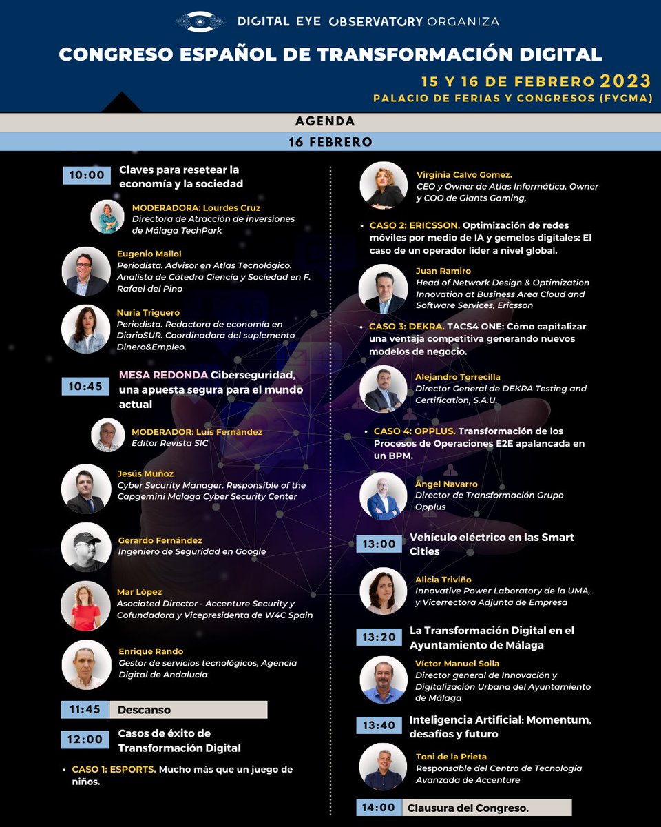 EyeObservatory's tweet photo. CONGRESO ESPAÑOL DE TRANSFORMACIÓN DIGITAL ⁣
⁣
📌 FYCMA  ⁣
🗓️ 15 Y 16 DE FEBRERO ⁣

¡⁣Visita nuestra web y regístrate! https://t.co/Ddem6r8Dkw