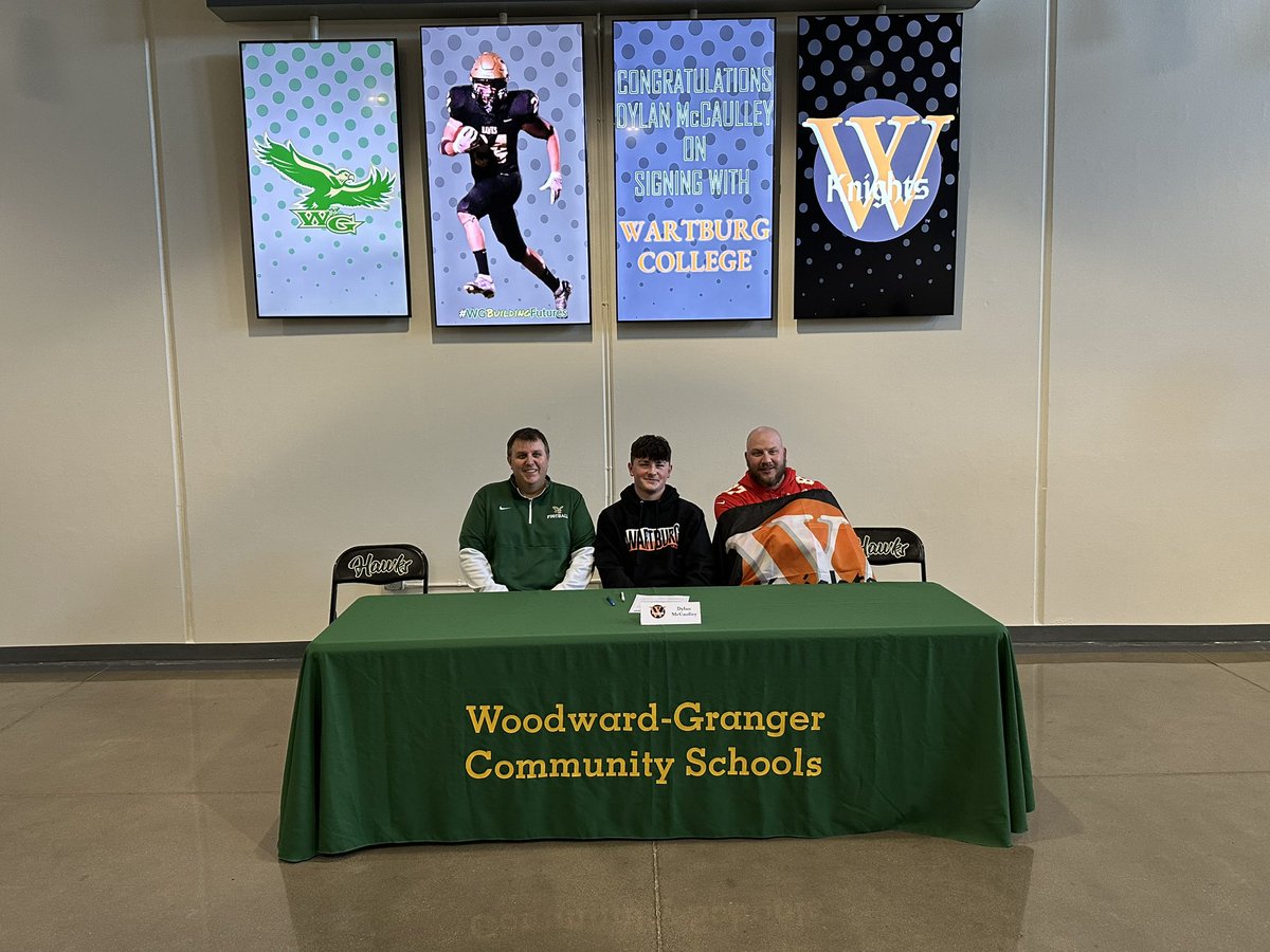Congratulations to Dylan McCaulley on signing with Wartburg College to play football in the fall! Excited to watch you at the next level! #WGBuildingFutures