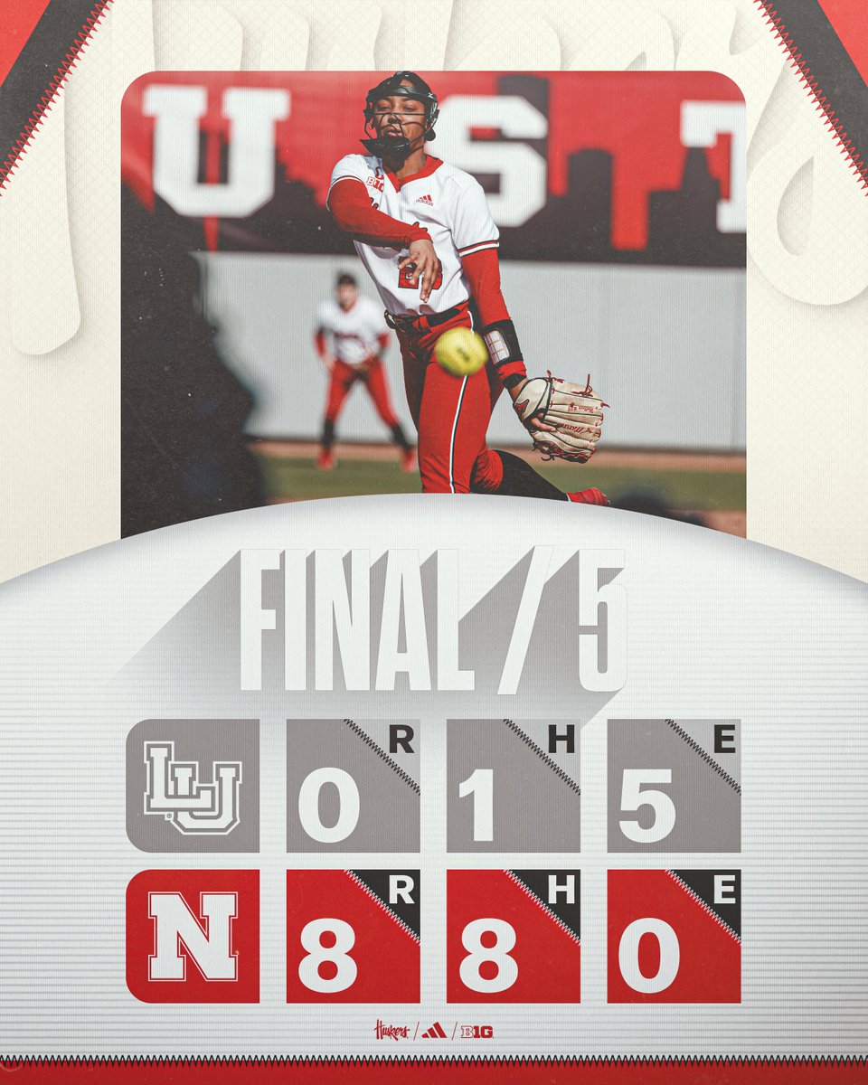 HuskerSoftball's tweet photo. GAME WON. #GBR https://t.co/2B7cqSjnb4