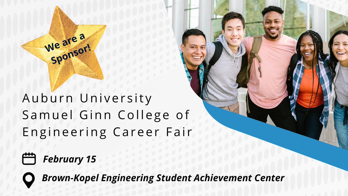 NeptuneTechG's tweet photo. Visit Neptune at the Auburn University Samuel Ginn College of Engineering Career Fair at the Brown-Kopel Engineering Student Achievement Center on February 15 from 2:00–6:00 PM (CT). Explore what's possible in the water industry by chatting with us.

#WinYourDay #NeptuneOnCampus https://t.co/Cx9k9M8Ddf