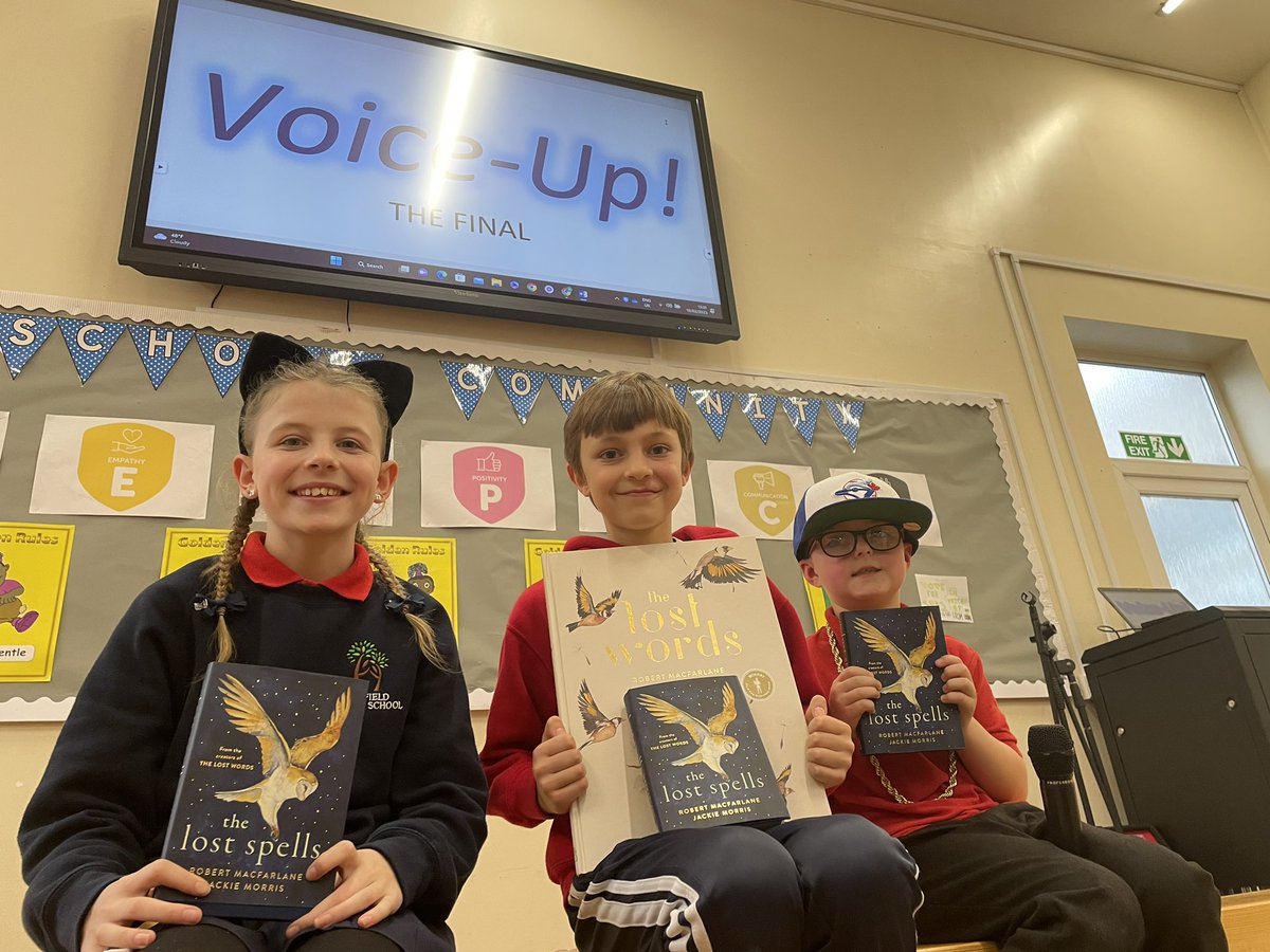 Huge congratulations to our eight Voice-Up! finalists. They recited their poems in front of an audience of 270 children and staff. The three judges had some very tough decisions to make. 
  Thank you for all the support the children have had at home as they learned their poems.