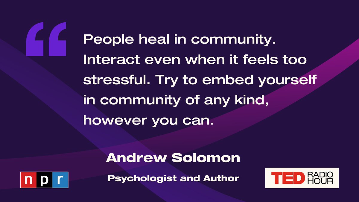 Let’s head into the weekend with some words from @andrew_solomon. We hope you can spend some time with your community, in whatever form that takes!