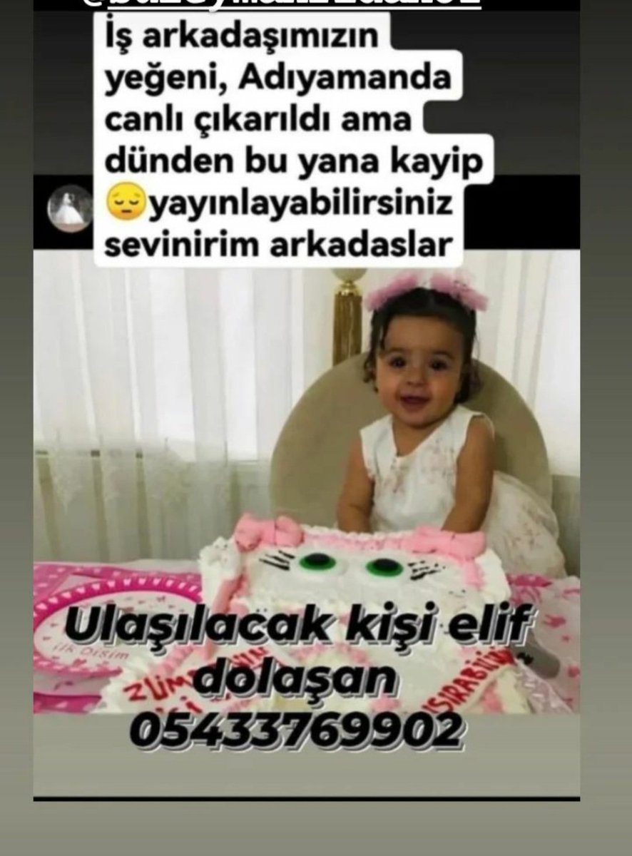 OrayAtas's tweet photo. Arkadaşlar Adıyaman'dan dostumuzun yeğeni
İrtibat: Elif Hanım 0543 376 99 02
ACİL‼ https://t.co/h6XSu7LWjE