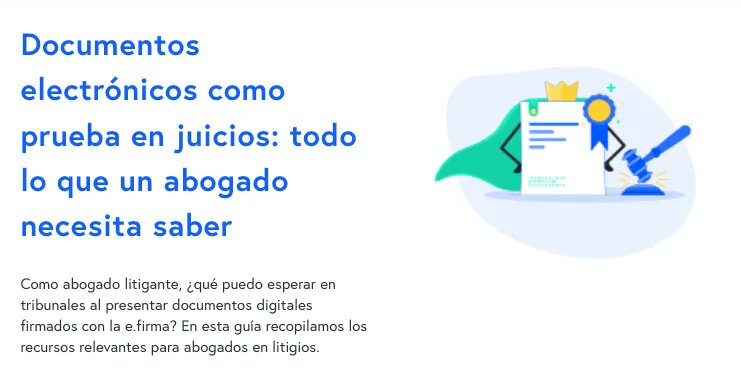 Realizamos una guía sobre todo lo que necesita saber un abogado al presentar un documento electrónico como prueba en un juicio. Consúltala aquí: buff.ly/3VlB1b7