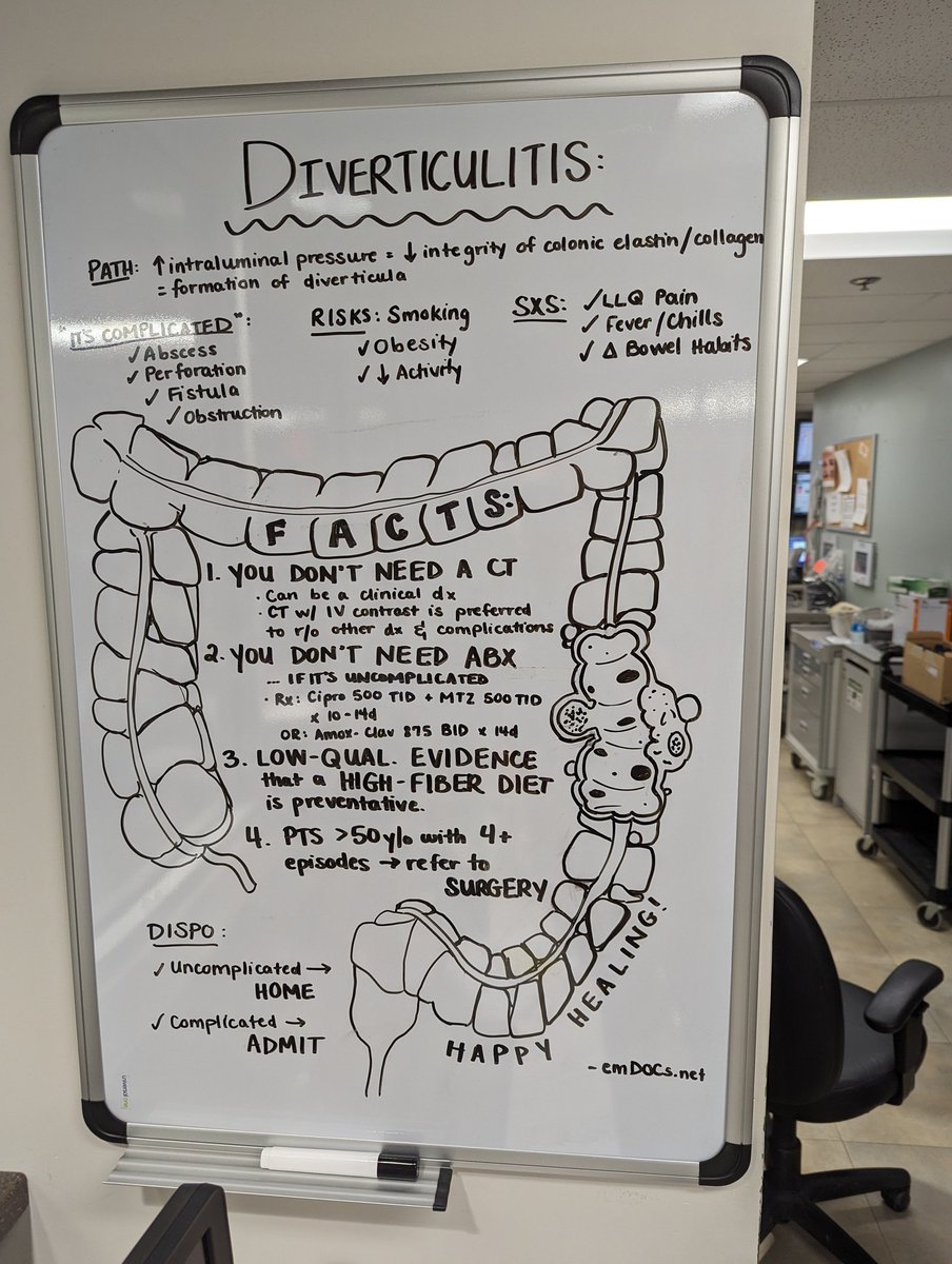 Emedwebb's tweet image. Great white board action from one of our 2nd years with a little help from @emdocsdotnet #emra #emergencymedicine