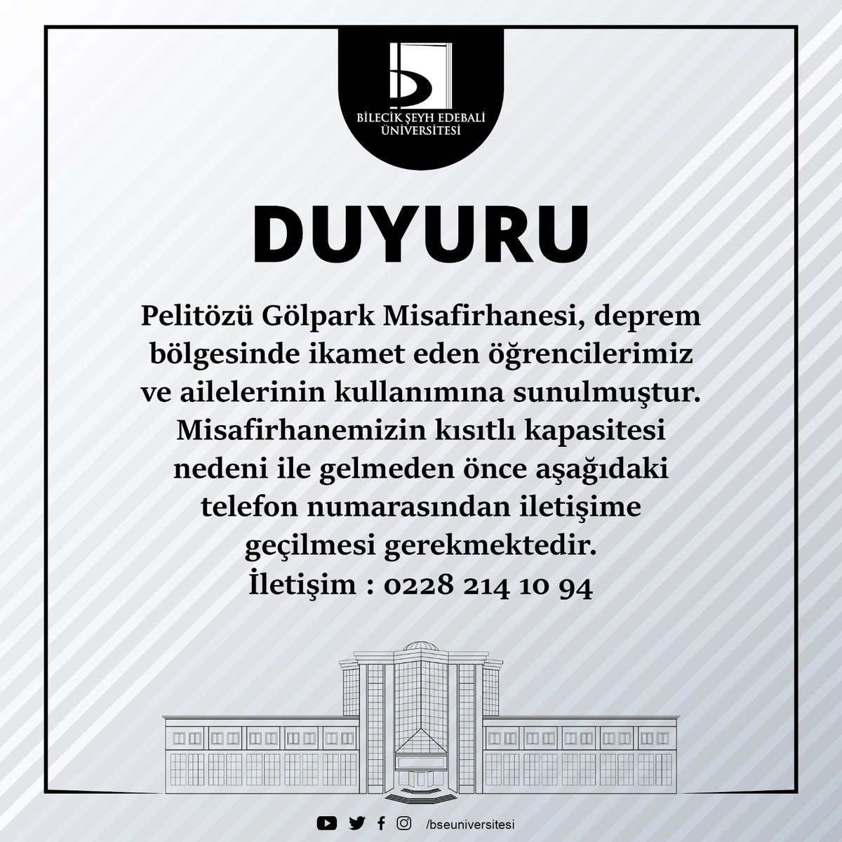 Bilecik Şeyh Edebali Üniversitesi (@bseuniversitesi) on Twitter photo 