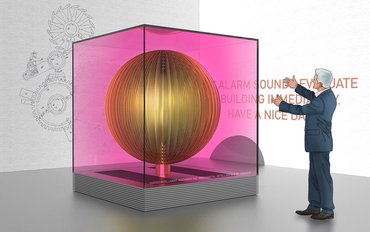 Charles Takamatsu unveiling the world's first Turing compatible AI, Jan 1st 2044.

The machine is based around a parallel series of 'Babbage Circuits' - nanoscopic clockwork analytic engines based upon hundred year old designs by Charles Babbage.

#ai #scifi #scifiart #scifibooks