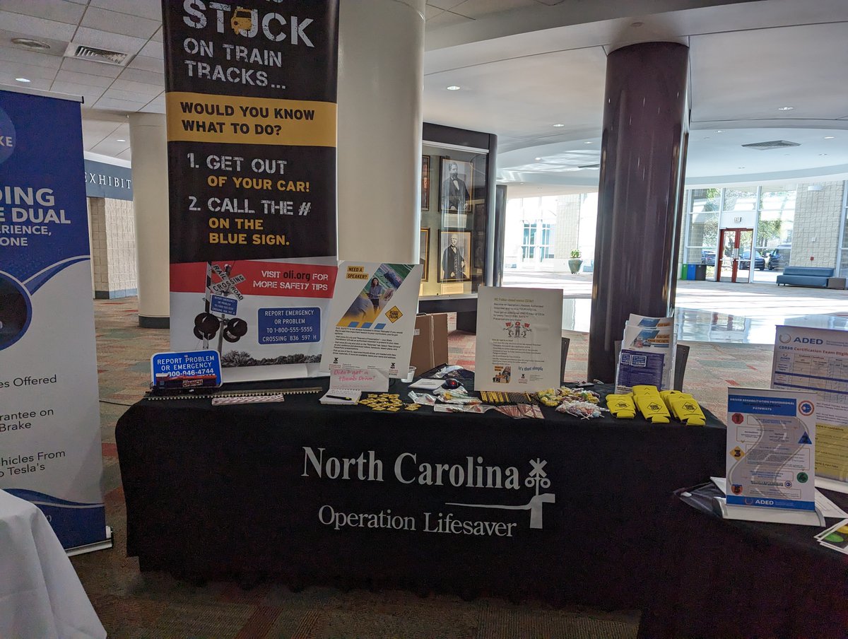 Hello #MyrtleBeach! #NCOL is at the #SERADTSEA 2023 conference at the #Sheraton. We'll #TagTeam with #SCOL  to bring #RailSafety information to driving instructors. #SeeTracksThinkTrain #AlwaysExpectATrain