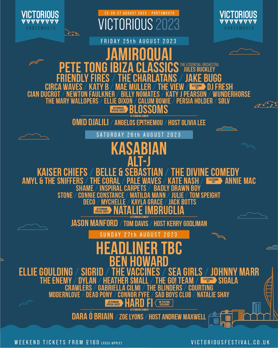 I’m playing <a href="/VictoriousFest/">Victorious Festival</a> this summer! ☀️☀️☀️☀️☀️